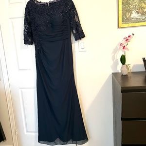 Navy Blue Lace Wedding/holiday/gala Dress